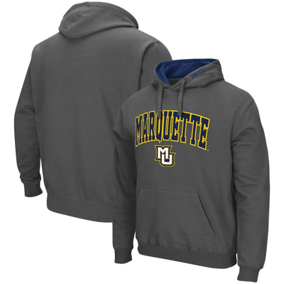 Colosseum Charcoal Marquette Golden Eagles Arch And Logo Pullover Hoodie