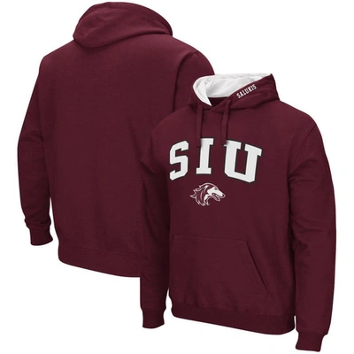 Colosseum Maroon Southern Illinois Salukis Arch And Logo Pullover Hoodie