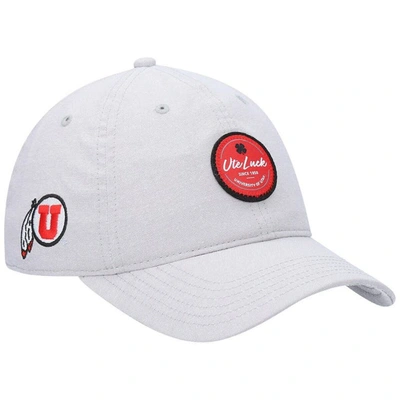 Black Clover Gray Utah Utes Oxford Circle Adjustable Hat