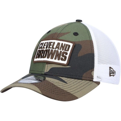 New Era Men's Camo Cleveland Browns 9forty Trucker Snapback Hat
