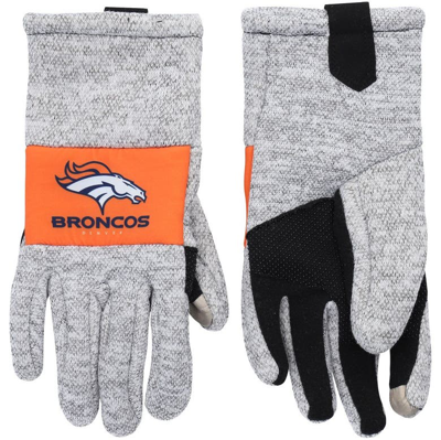 Foco Men's  Gray Denver Broncos Team Knit Gloves
