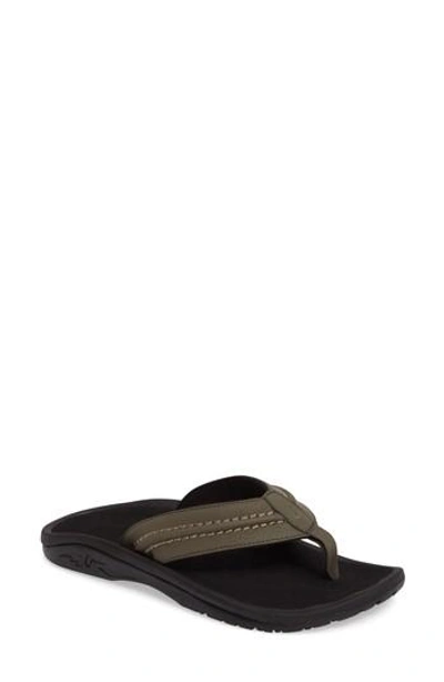 Olukai Hokua Flip Flop In Kona/ Black