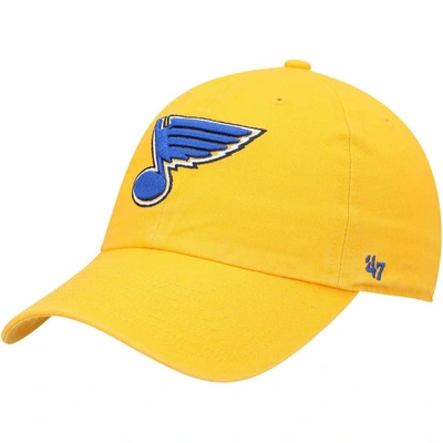 47 ' Gold St. Louis Blues Clean Up Adjustable Hat