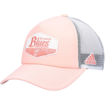 Adidas Originals Men's Adidas Pink, White St. Louis Blues Foam Trucker Snapback Hat