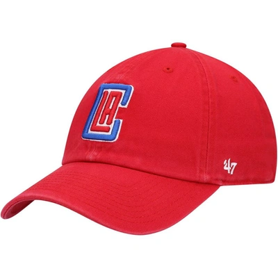 47 ' Red La Clippers Team Clean Up Adjustable Hat