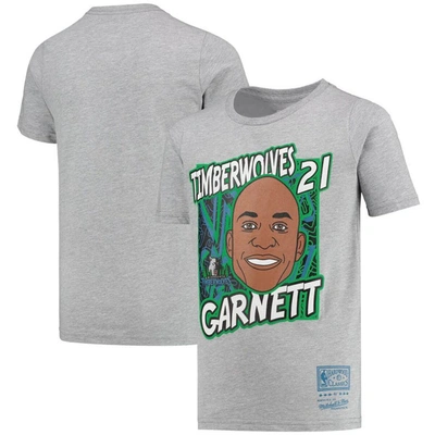 Mitchell & Ness Kids' Youth  Kevin Garnett Gray Minnesota Timberwolves Hardwood Classics King Of The Court