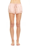 Flora Nikrooz Victoria Satin Lounge Shorts In Blush