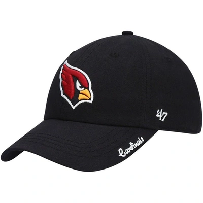 47 Brand '47 Black Arizona Cardinals Miata Clean Up Primary Adjustable Hat