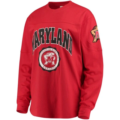 Pressbox Red Maryland Terrapins Edith Long Sleeve T-shirt