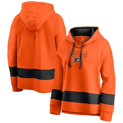 Fanatics Branded Orange/black Philadelphia Flyers Colors Of Pride Colorblock Pullover Hoodie