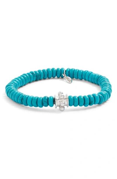 Anzie Bohème Turquoise Beaded Stretch Bracelet In Green