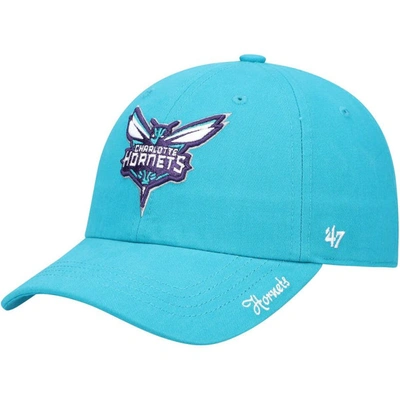 47 ' Teal Charlotte Hornets Miata Clean Up Logo Adjustable Hat