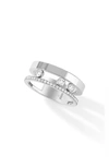 Messika Move Romane Diamond Stack Ring In White Gold/ Diamond