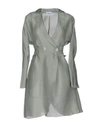 Armani Collezioni Belted Coats In Light Green