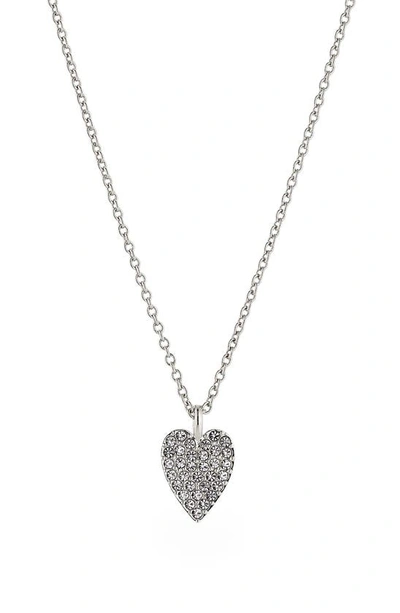 Ajoa Sugarush Heart Pendant Necklace In Rhodium
