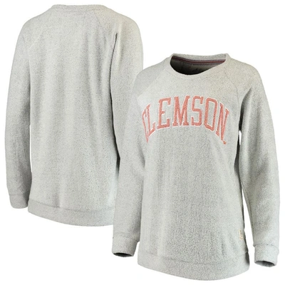 Pressbox Gray Clemson Tigers Helena Comfy Sweatshirt