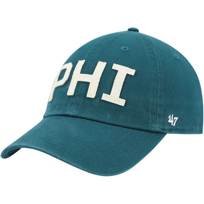 47 ' Midnight Green Philadelphia Eagles Finley Clean Up Adjustable Hat