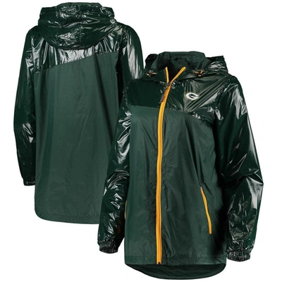 G-iii 4her By Carl Banks Women's  Green Green Bay Packers Double-coverage Full-zip Hoodie Jacket