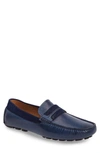 Zanzara Francesca Driving Shoe In Blue Leather