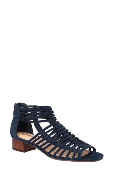 Bella Vita Holden Sandal In Navy Suede Leather