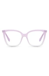 Quay 54mm Video On Square Blue Light Blocking Glasses In Lilac / Clear