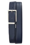Nordstrom Shop Newman Reversible Leather Belt In Navy Combo