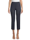 Lafayette 148 Fundamental Bi-stretch Stanton Cropped Pants In Ink