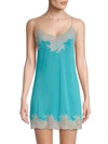 Natori Enchant Lace-trim Chemise In Night Blue