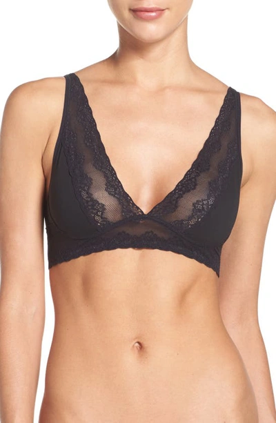 Natori Bliss Perfection Lace Trim Comfortable Day Bra (size S) In Black