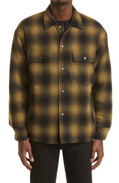 Flagstuff Check Wool Blend Jacket In Yellow