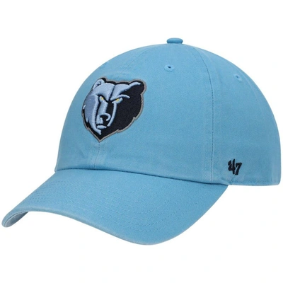 47 ' Light Blue Memphis Grizzlies Team Clean Up Adjustable Hat