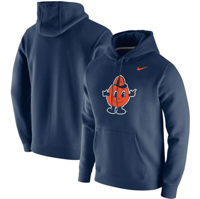 Nike Navy Syracuse Orange Vintage School Logo Pullover Hoodie