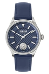 Versus Colonne Leather Strap Watch, 45mm In Blue