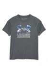 Under Armour Kids' Ua Tech™ Hybrid Performance Graphic Tee In Pitch Gray / / White