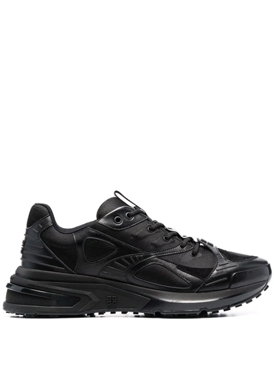 Givenchy Giv 1 Tr Logo-embossed Mesh, Leather And Suede Sneakers In Black