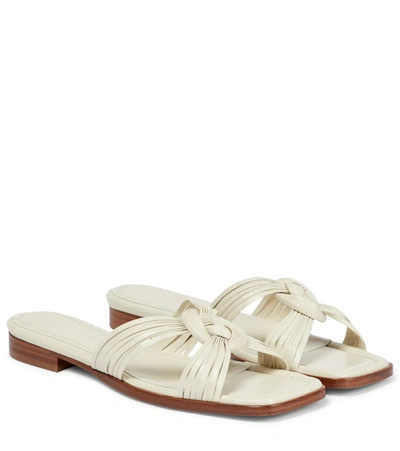 Souliers Martinez Dario Leather Sandals In White