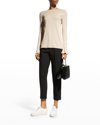 Capsule 121 The Polaris Ruffle Cuff Knit Top In Beige