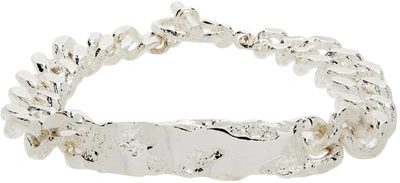 Pearls Before Swine Silver Id Chain Bracelet