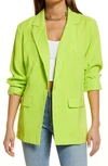 Open Edit Blazer In Green Punch