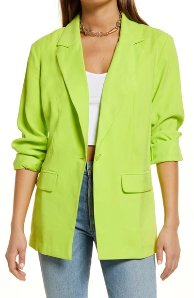 Open Edit Blazer In Green Punch