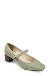 Journee Signature Ellsy Mary Jane Pump In Green Leather