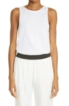 Loulou Studio Debardeur Supima® Cotton Tank In White