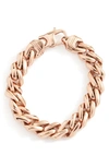 Knotty Curb Chain Bracelet In Rose Gold