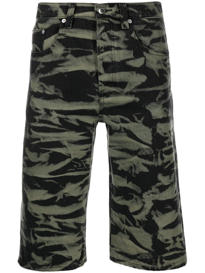Alexander Wang Camouflage Knee-length Shorts In Green