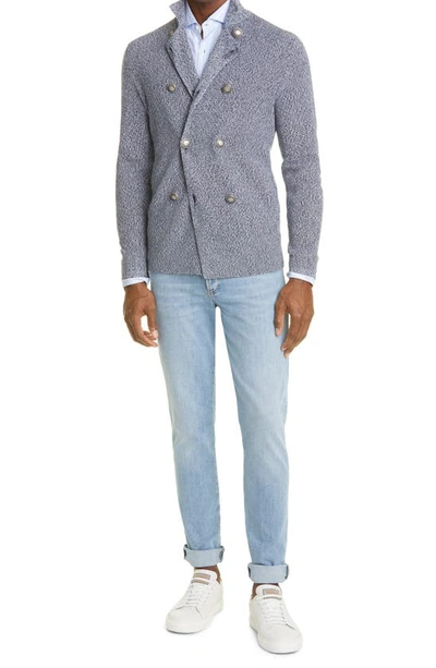 Brunello Cucinelli Stretch Denim Jeans In Light Denim