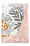 Nordstrom Baby Print Plush Blanket In White Wildflowers