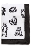 Nordstrom Baby Print Plush Blanket In White- Black Bears