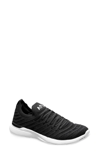 Apl Athletic Propulsion Labs Techloom Wave Hybrid Running Shoe In Black / White