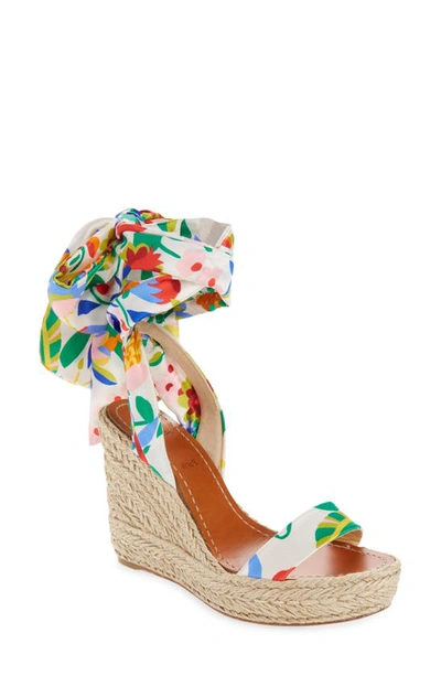Christian Louboutin - Sandale du désert 100 Bow-tied Leather Sandals - Womens - Red Multi