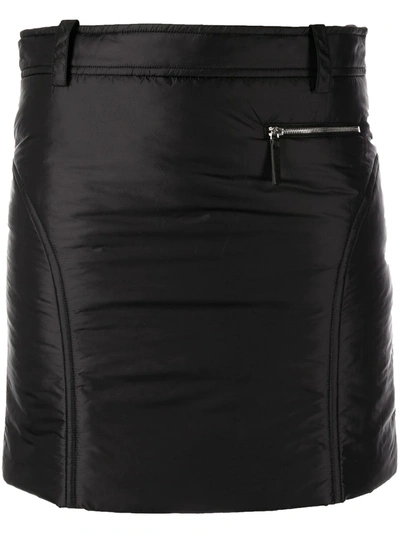 Khaite Mitsi Black Padded Shell Mini Skirt